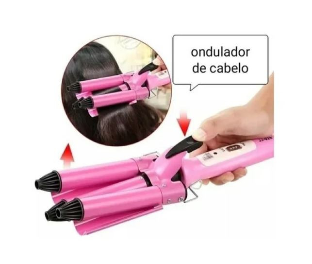 Rizador de Cabello Profesional de 3 Tubo